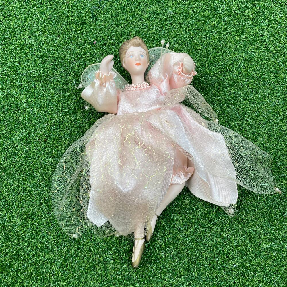 VTG House of Lloyd Christmas Around the World Porcelain Fairy Ballerina Ornament